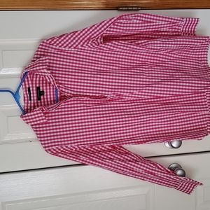 Pink plaid button shirt